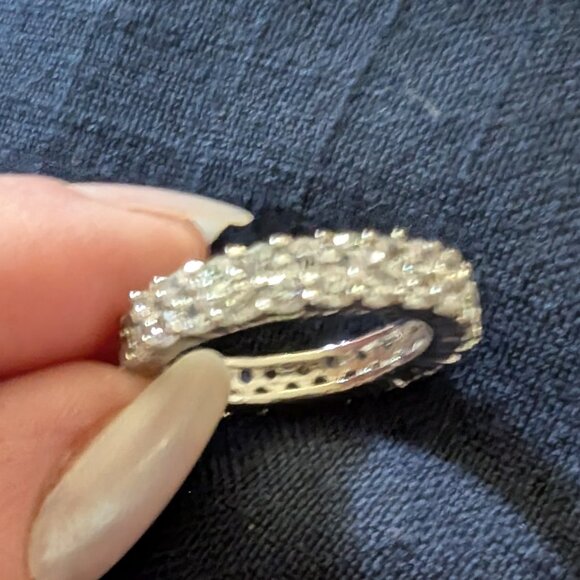 Vintage Pavé Eternity Ring - Sterling - Picture 6 of 7